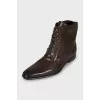 Men's leather and suede boots