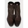 Men's leather and suede boots