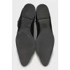 Suede boots with back closure