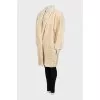 Beige straight cut fur coat