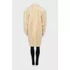 Beige straight cut fur coat