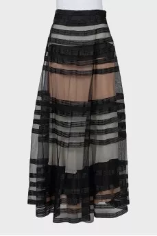 Mesh Maxi Skirt