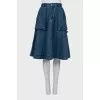 Fitted denim skirt