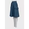 Fitted denim skirt