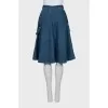 Fitted denim skirt