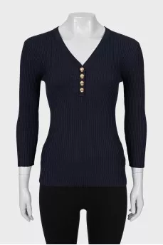 Ribbed fitted jumper