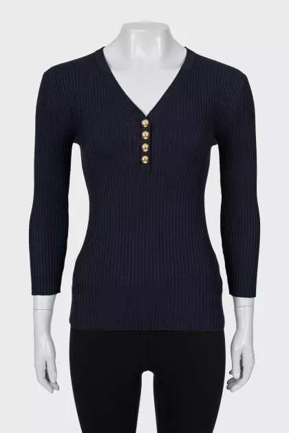 Ribbed fitted jumper