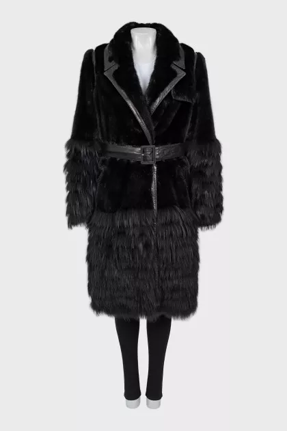 Mink and otter fur coat