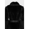Mink and otter fur coat