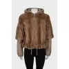 Short mink fur coat