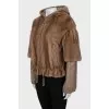 Short mink fur coat