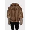 Short mink fur coat