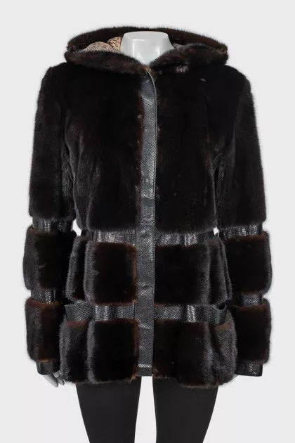 Mink fur coat
