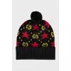 Wool hat with signature print