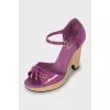 Purple Wedge Sandals