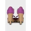 Purple Wedge Sandals
