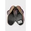 Purple Wedge Sandals
