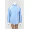 Shirt with lace inserts