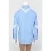 Shirt with lace inserts