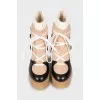 High wedge ankle boots