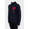 Dark blue wool sweater