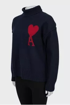 Dark blue wool sweater