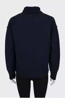 Dark blue wool sweater