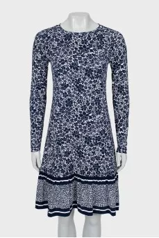 Straight dress in floral print