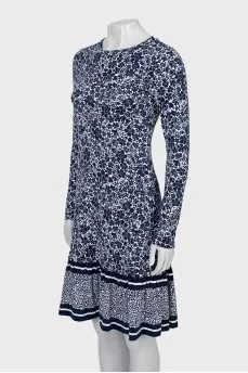 Straight dress in floral print