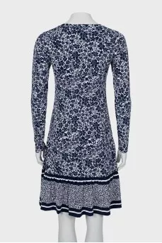 Straight dress in floral print