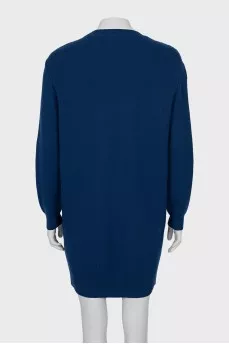 Blue dress with geometric print