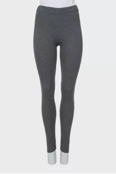 Gray wool leggings