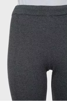 Gray wool leggings