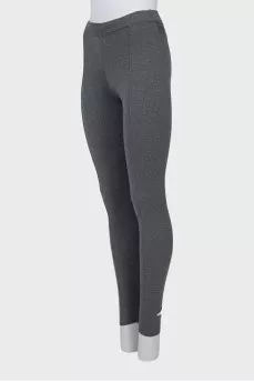 Gray wool leggings