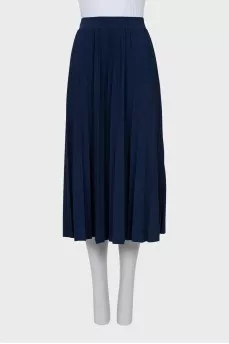 Pleated blue skirt