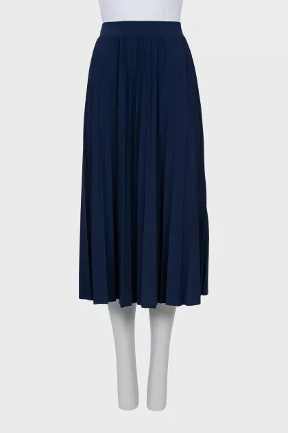 Pleated blue skirt