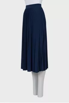 Pleated blue skirt