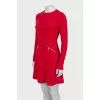 Fitted dress with zip pockets