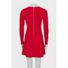 Fitted dress with zip pockets
