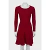 Knitted dress in red