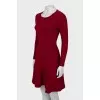Knitted dress in red