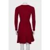 Knitted dress in red
