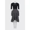 Polka dot dress with brand logo