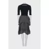 Polka dot dress with brand logo