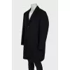 Men's black coat, straight cut