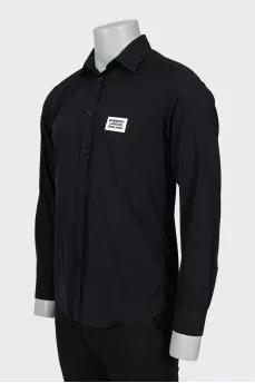 Men's black fitted shirt
