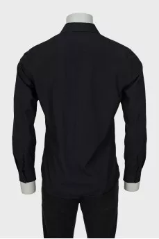Men's black fitted shirt