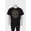 Men's black t-shirt with brand logo