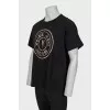 Men's black t-shirt with brand logo