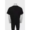 Men's black t-shirt with brand logo